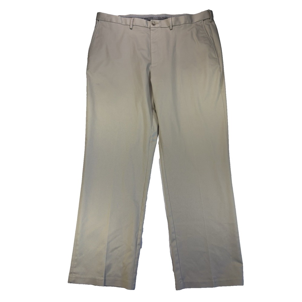 Haggar Men's 42X32 Iron Free Premium Khaki Classic Fit Pants Career Business